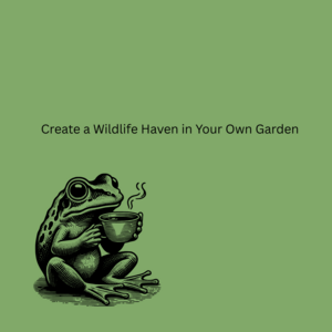 Create a Wildlife Haven in Your Own Garden. image of frog sitting drinking a cup of tea