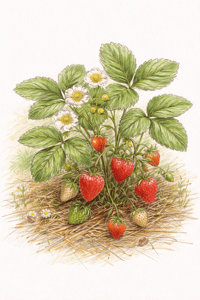 Strawberry Plant - Fragaria × ananassa