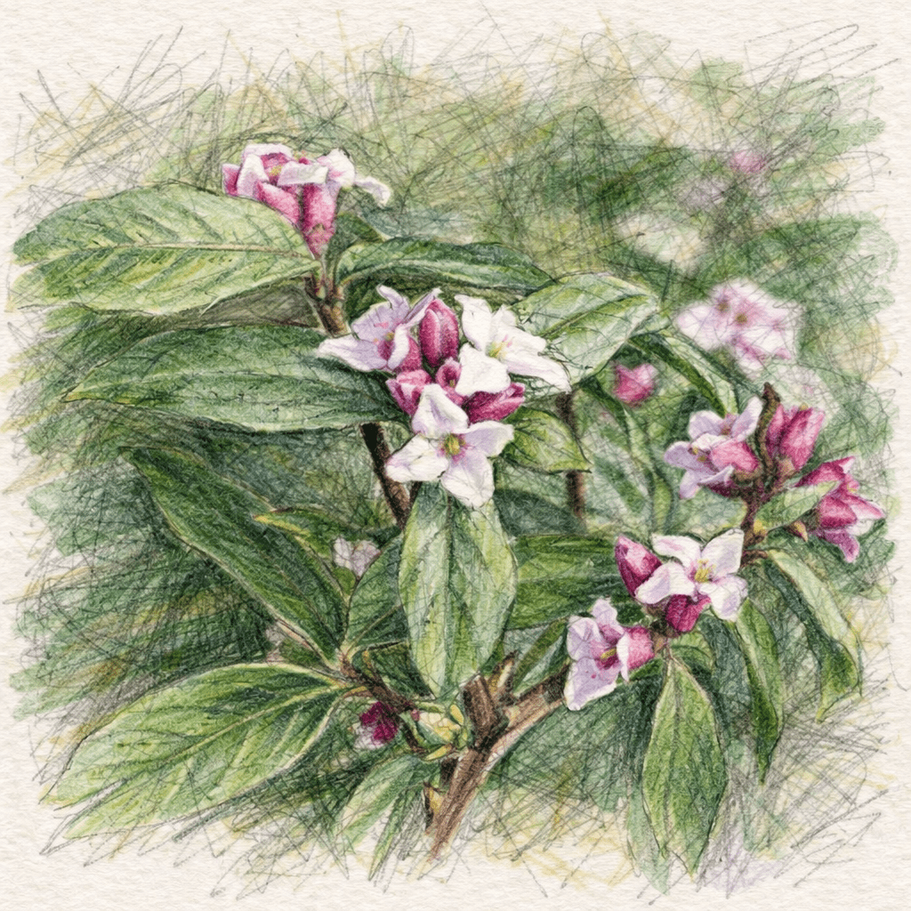 Daphne bholua 'Jacqueline Postill' - Himalayan Daphne.
Winter Interest Shrub