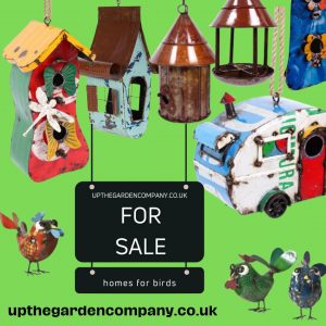 upthegardencompany.co.uk
FOR SALE
Homes for Birds - Estate Agent Sign.
Image of our recycled bird homes available in our garden shop.