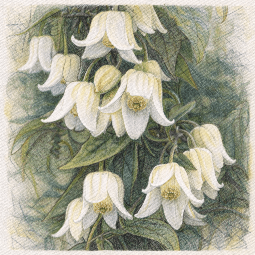 Clematis 'Winter Beauty': The Evergreen Star 