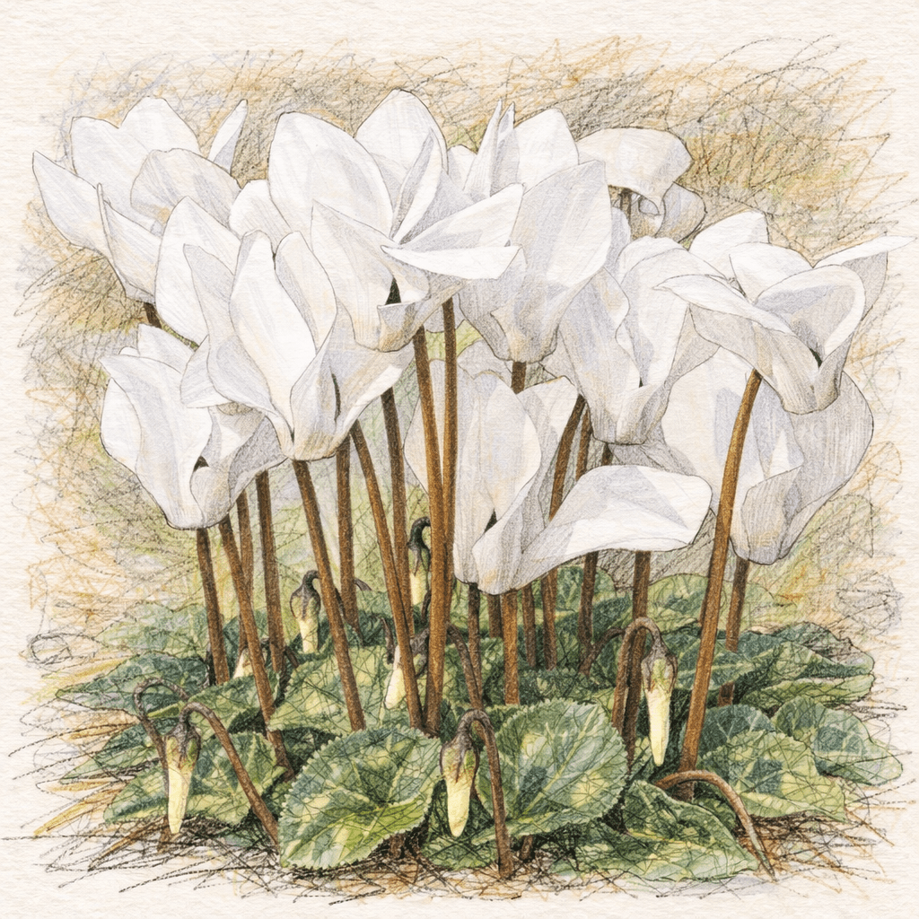 Brighten Your Winter with Cyclamen Persicum Verano Pure White