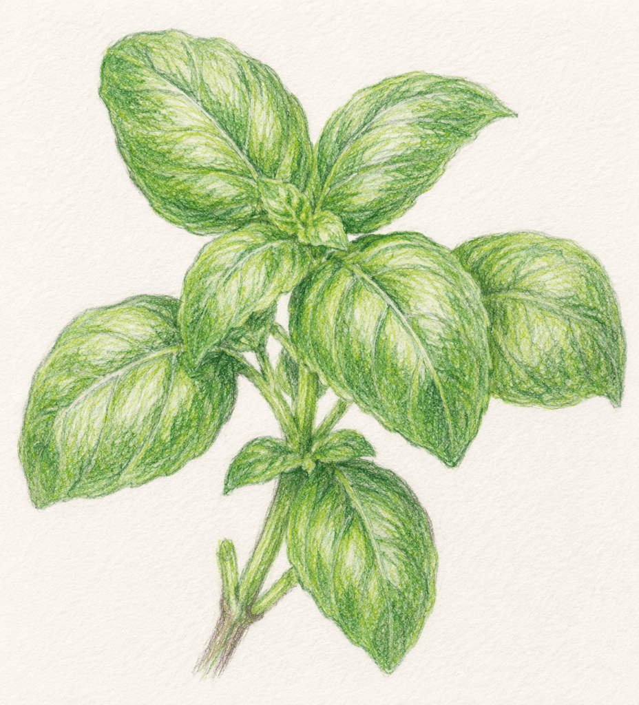 Basil, Ocimum basilicum