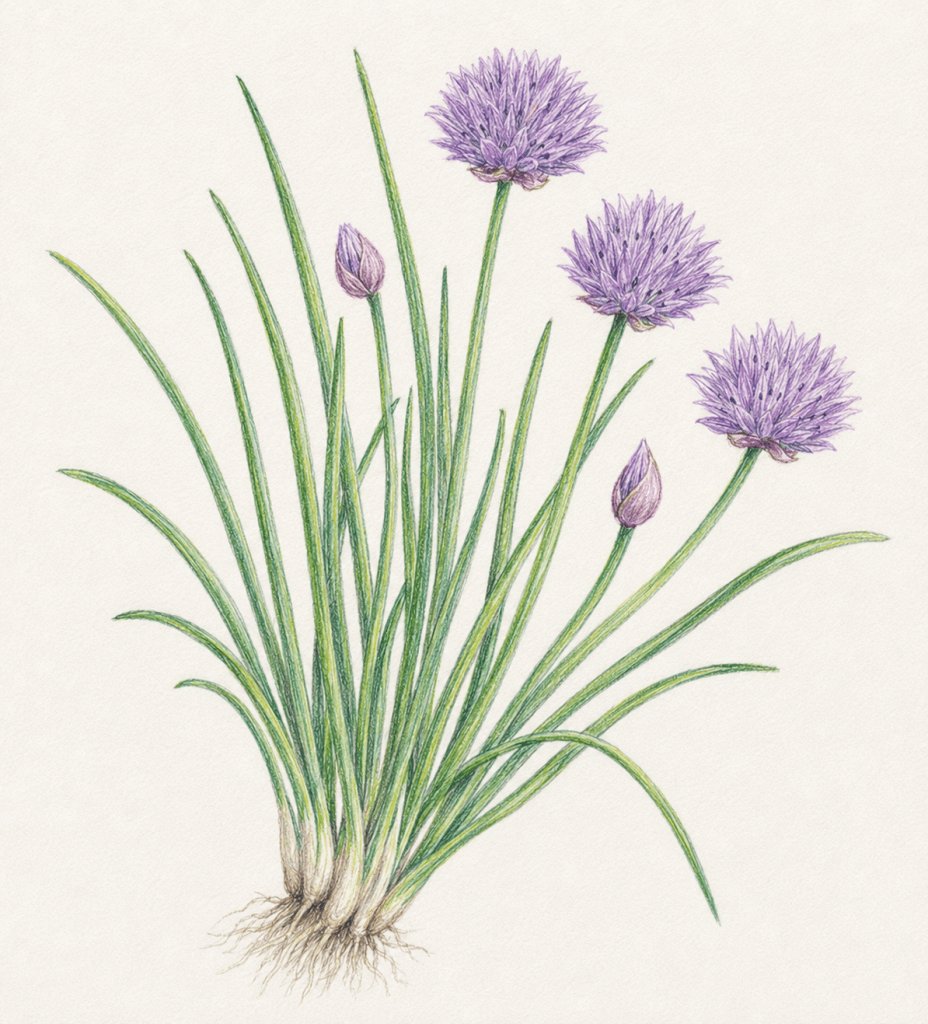 Chives, Allium schoenoprasum